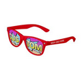 Red Kids Size Logo Lenses Custom Printed Lenses Retro Sunglasses